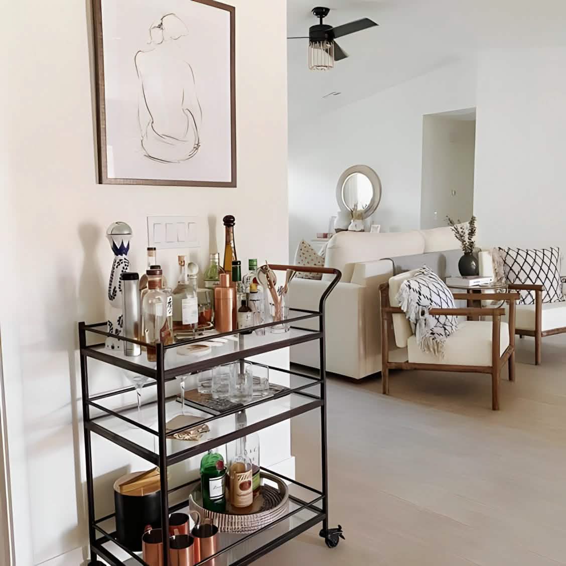 ترابيزة تقديم معدن 80*40*100 سم - RON218 Royal Iron