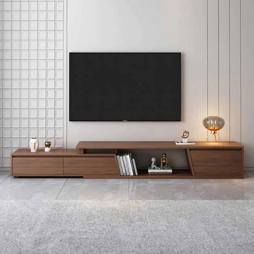 ترابيزة تليفزيون خشب ام دي اف، 220*40*40 سم