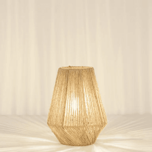 أباجورة ستيل وخيوط خيش، 20*20 سم