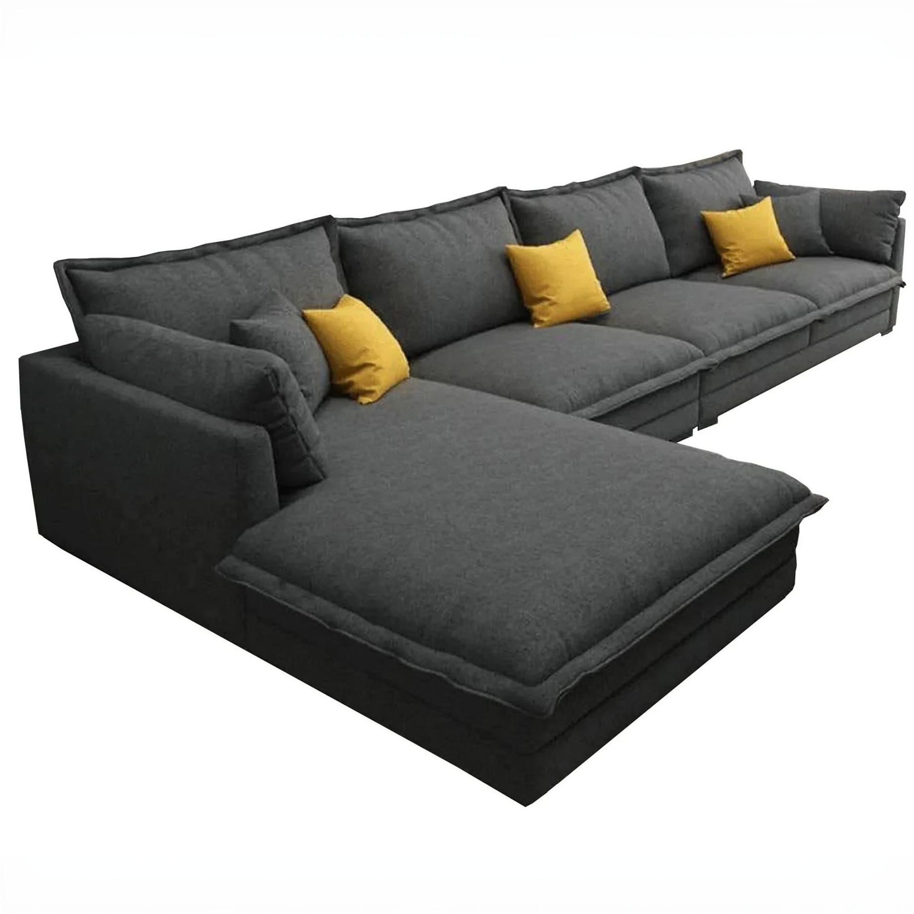 ركنة خشب زان، 300*200*75 سم - رمادي