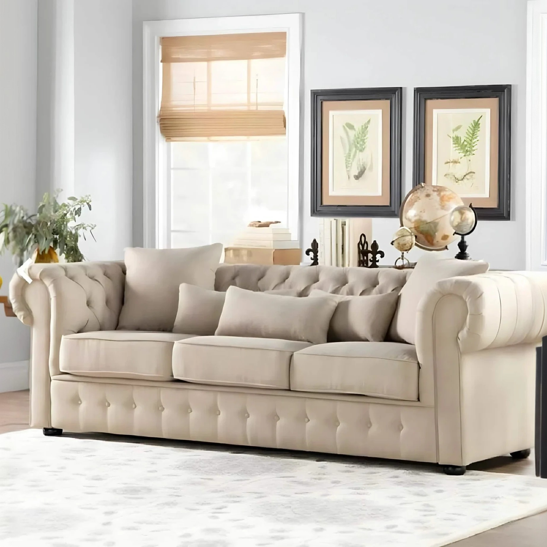 كنبة خشب زان أحمر، 210*80*80 سم