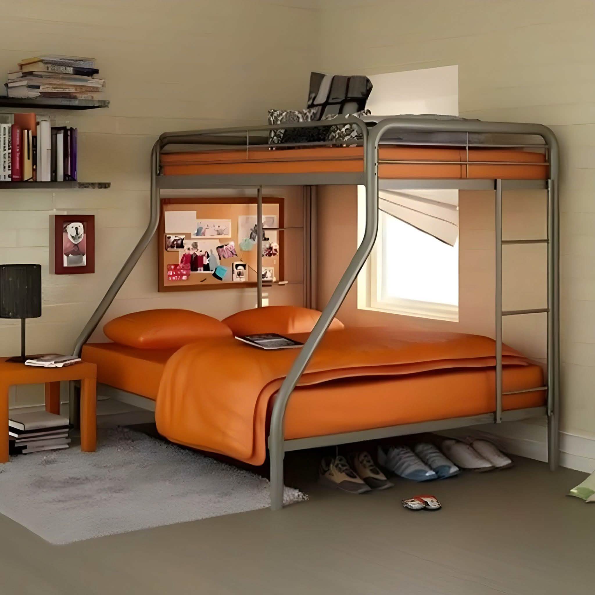 سرير دورين معدن و خشب موسكي، 200*120*180 سم