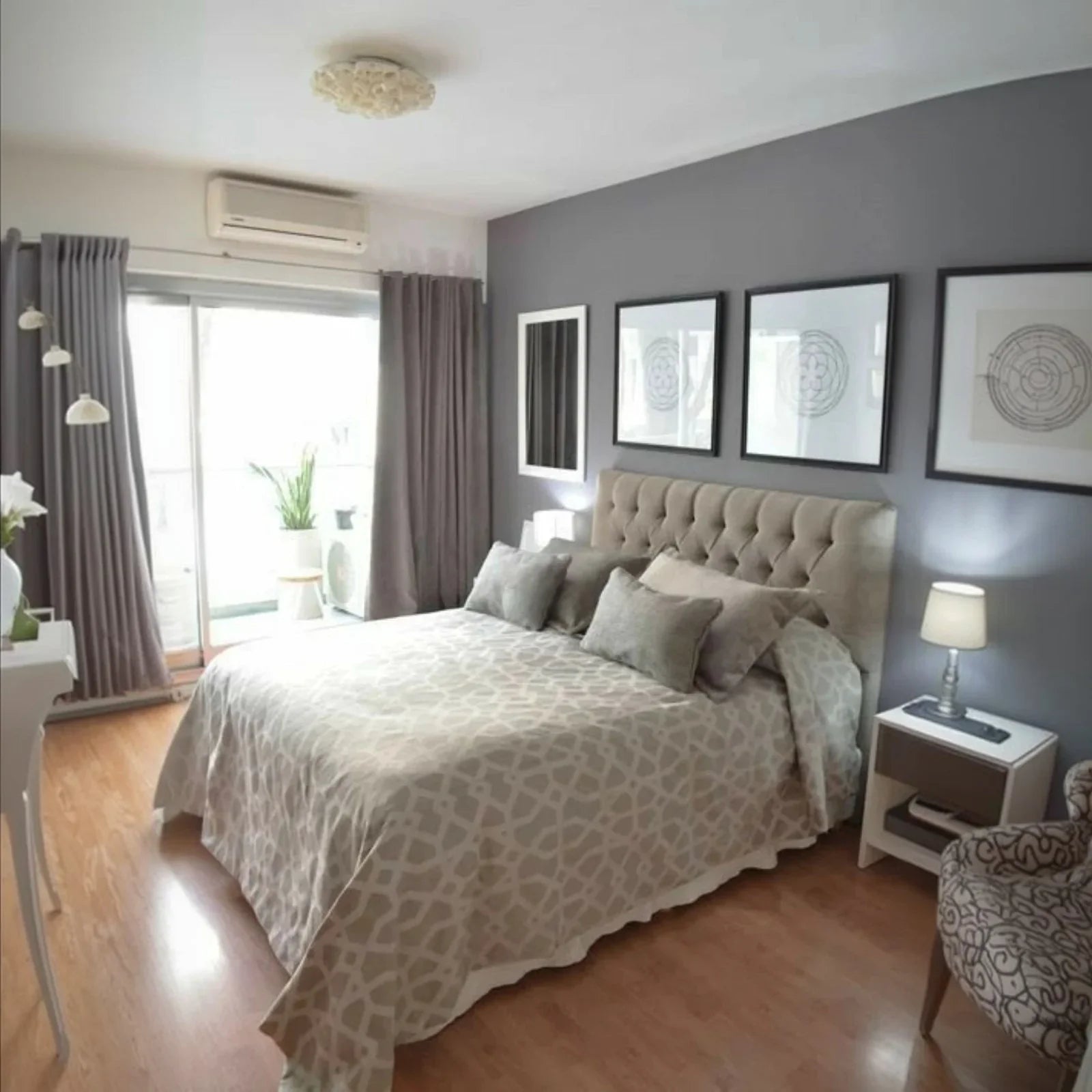 سرير كينج خشب ام دي اف و زان، 160*200*120 سم