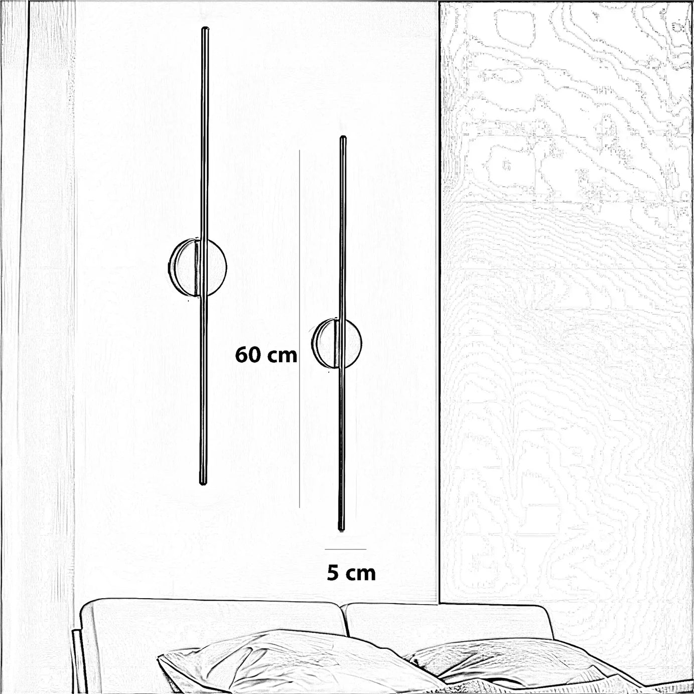 أبليك حائط ستيل، 5*50 سم