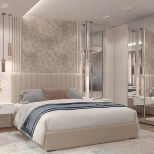 سرير سوبر كينج خشب ام دي اف، 180*195*120 سم