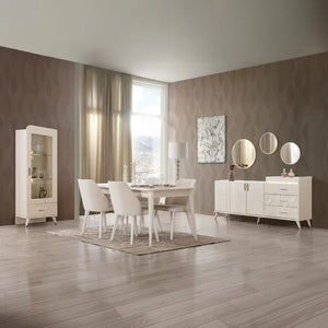 غرفة سفرة ام دي اف، 7 قطع