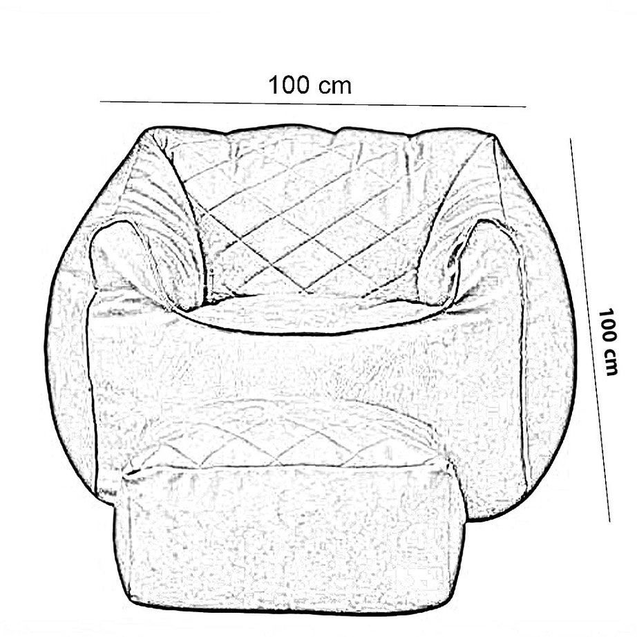 بين باج جلد، 100*100 سم - بني