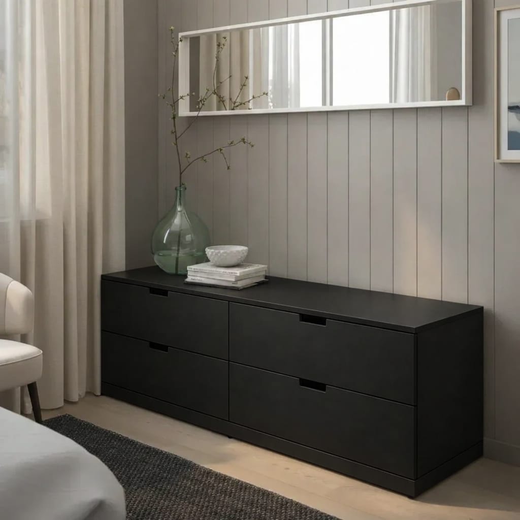 وحدة أدراج خشب ام دي اف، 100*40*40 سم