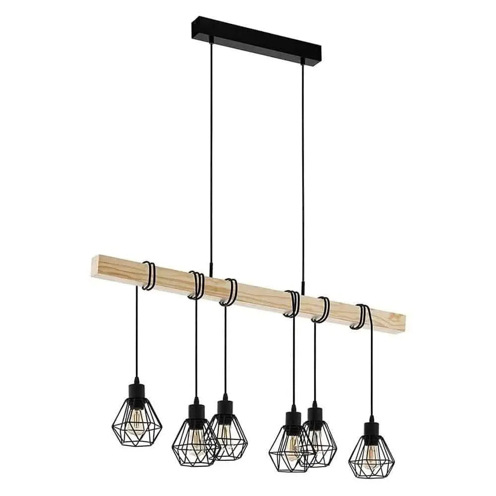 نجفة معدن و خشب، 100*120 سم