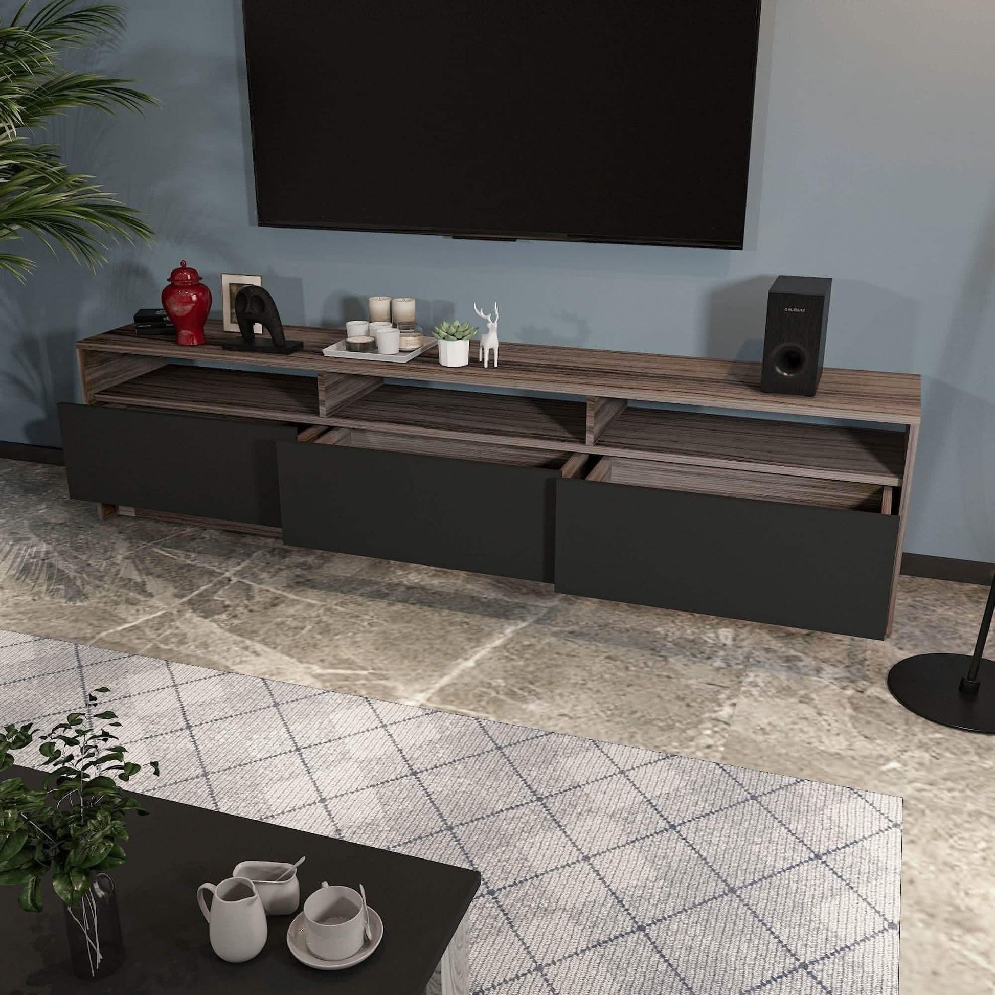 تسوق الأن من هومكس  ترابيزة تليفزيون متعددة الأدراج - ZAT26 بأفضل سعر وأفضل جودة 