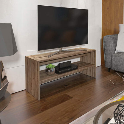 تسوق الأن من هومكس  ترابيزة تليفزيون خشبية مزودجة الأرفف - ZAT27 بأفضل سعر وأفضل جودة 