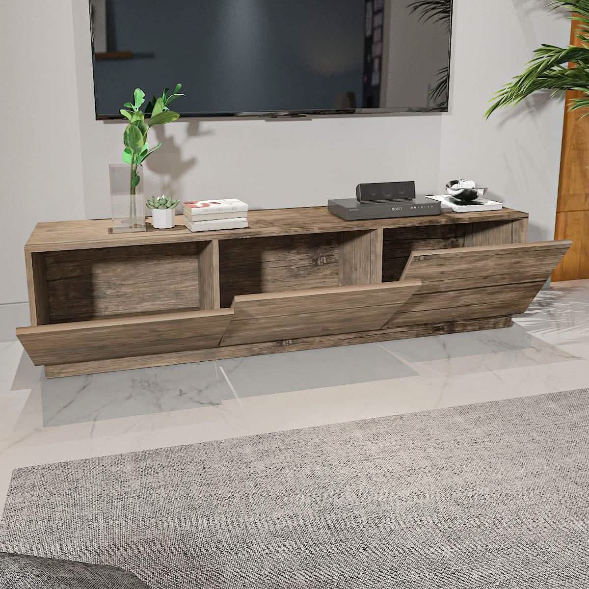 تسوق الأن من هومكس  ترابيزة تليفزيون بأدرج خشبي - ZAT28 بأفضل سعر وأفضل جودة 