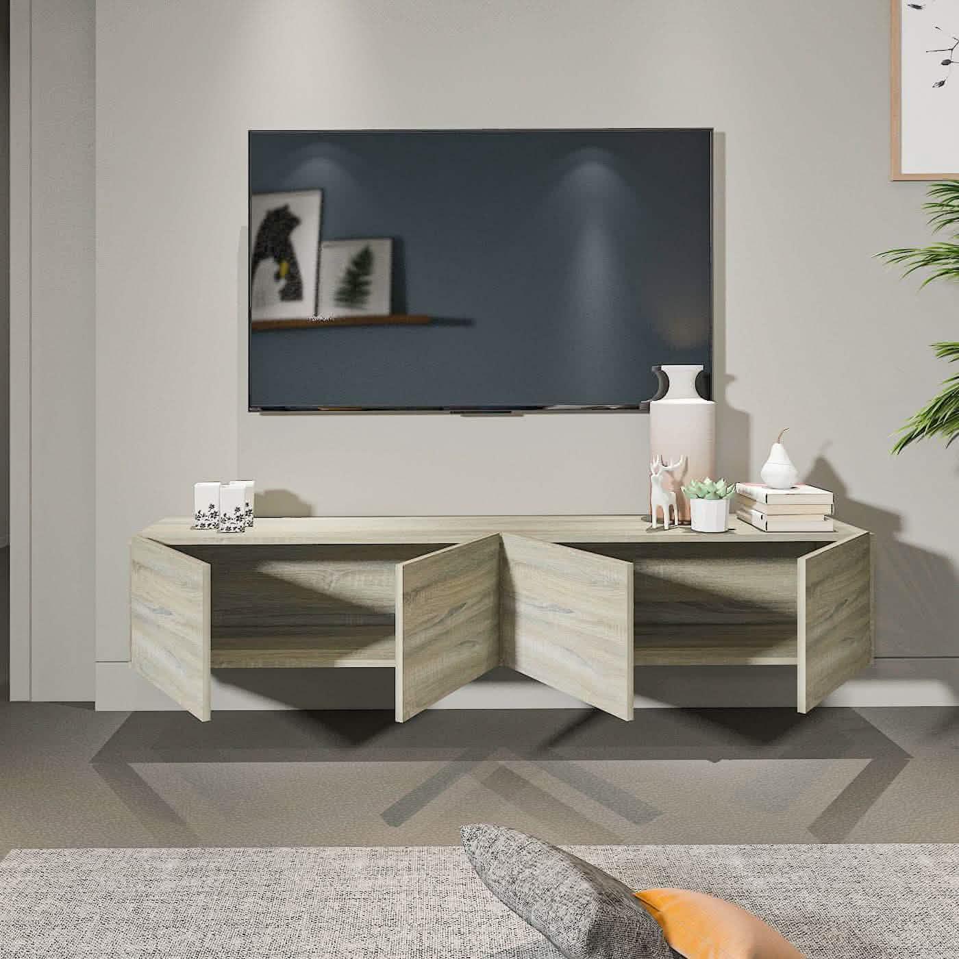 تسوق الأن من هومكس  ترابيزة تليفزيون معلقة خشبي - ZAT29 بأفضل سعر وأفضل جودة 