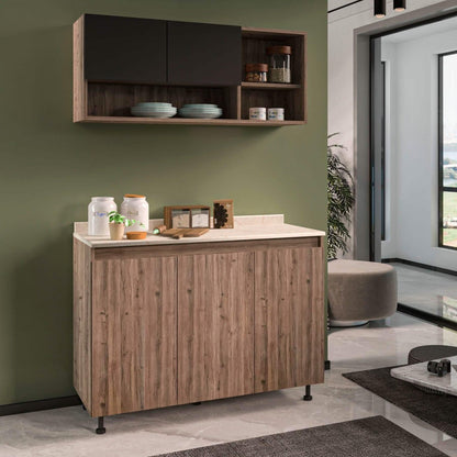 مطبخ خشب ام دي اف، قطعتين