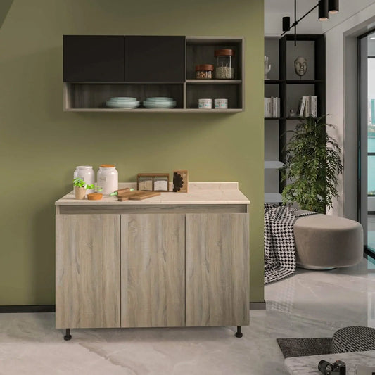 مطبخ خشب ام دي اف، قطعتين