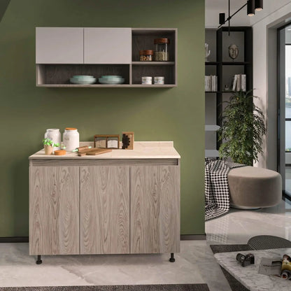 مطبخ خشب ام دي اف، قطعتين