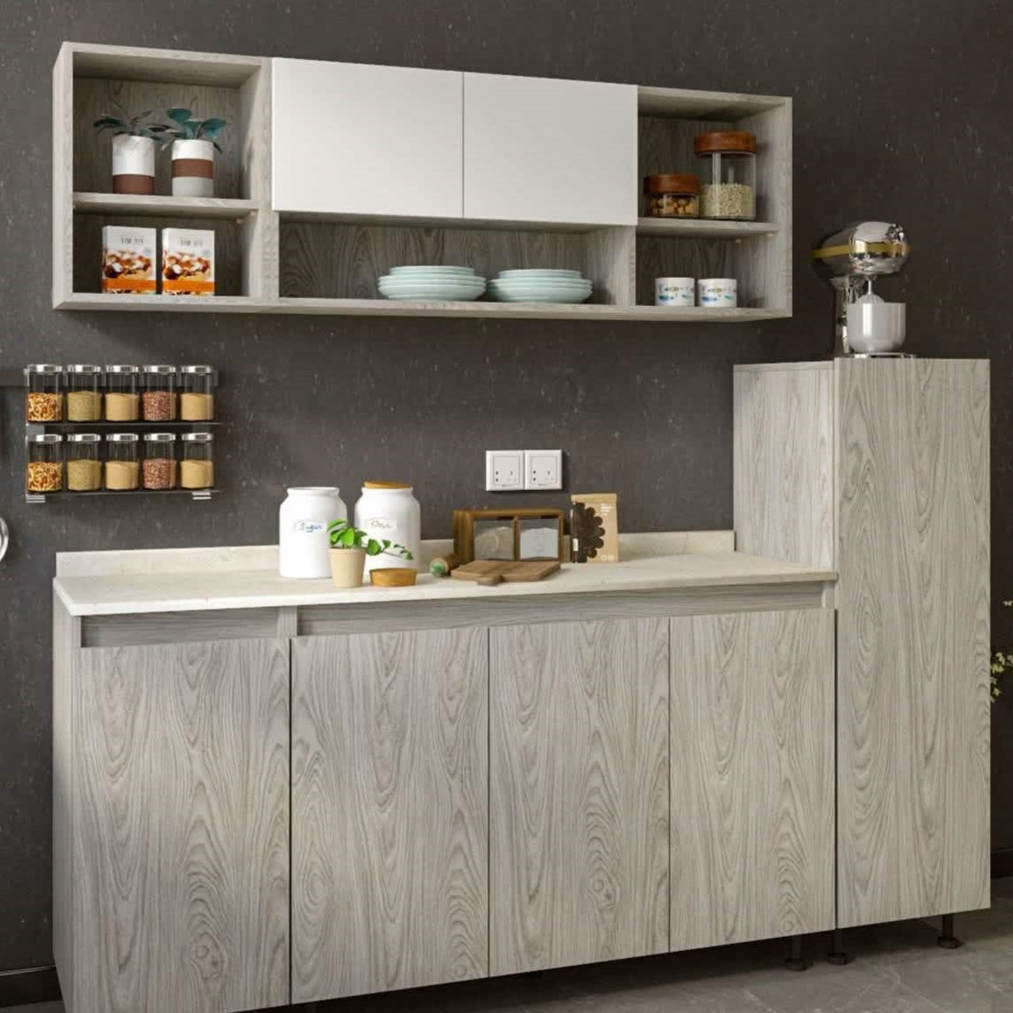 مطبخ ام دي اف، 3 قطع