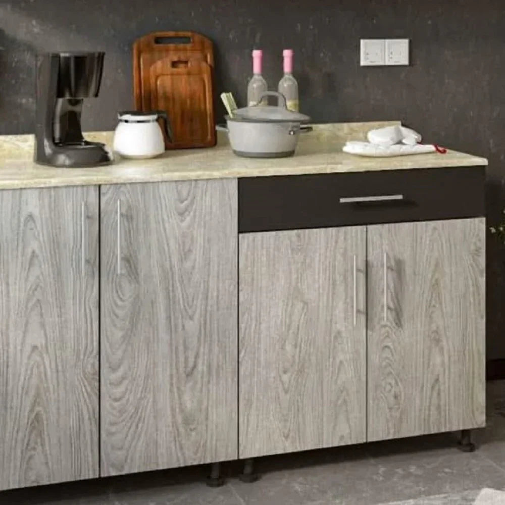 مطبخ خشب ام دي اف، قطعتين