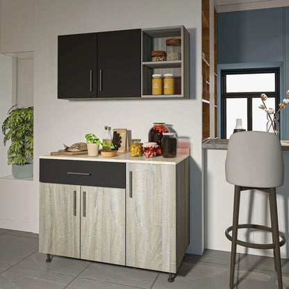 مطبخ خشب ام دي اف، قطعتين