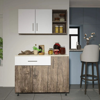 مطبخ خشب ام دي اف، قطعتين