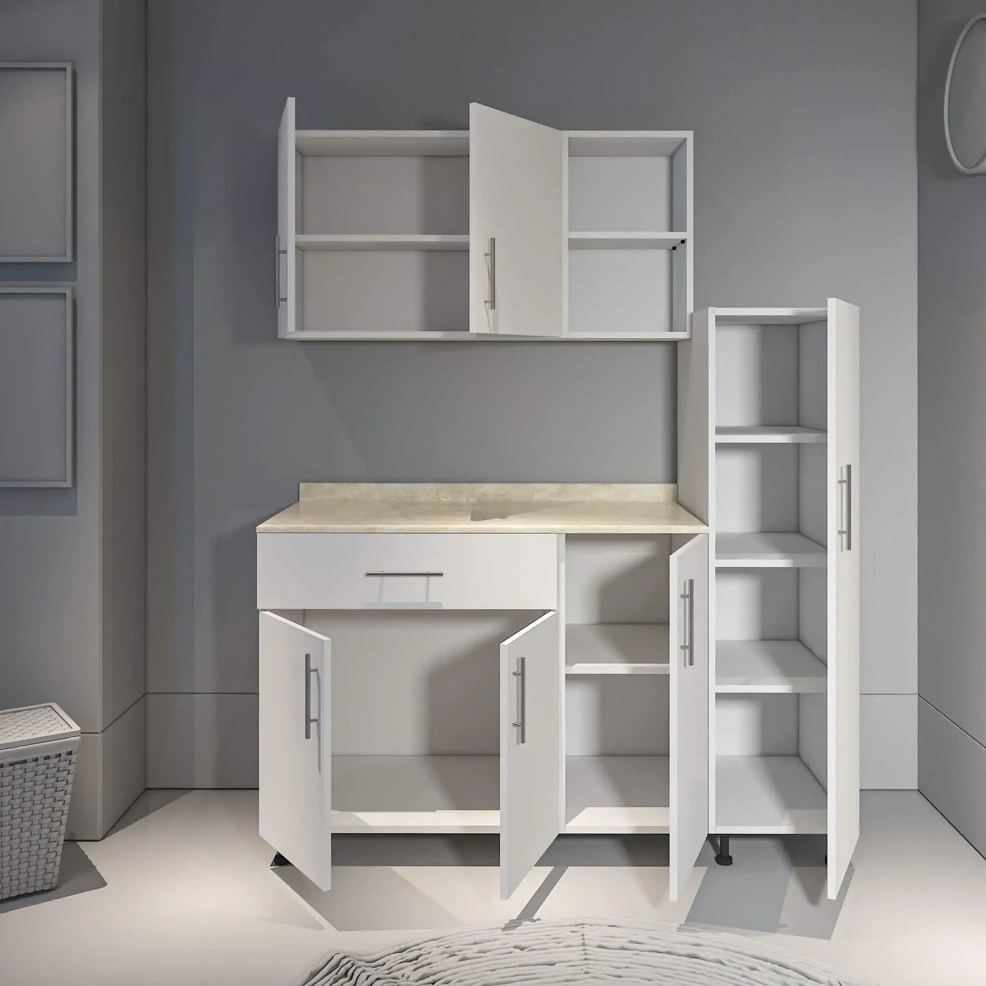 مطبخ خشب ام دي اف، 3 قطع