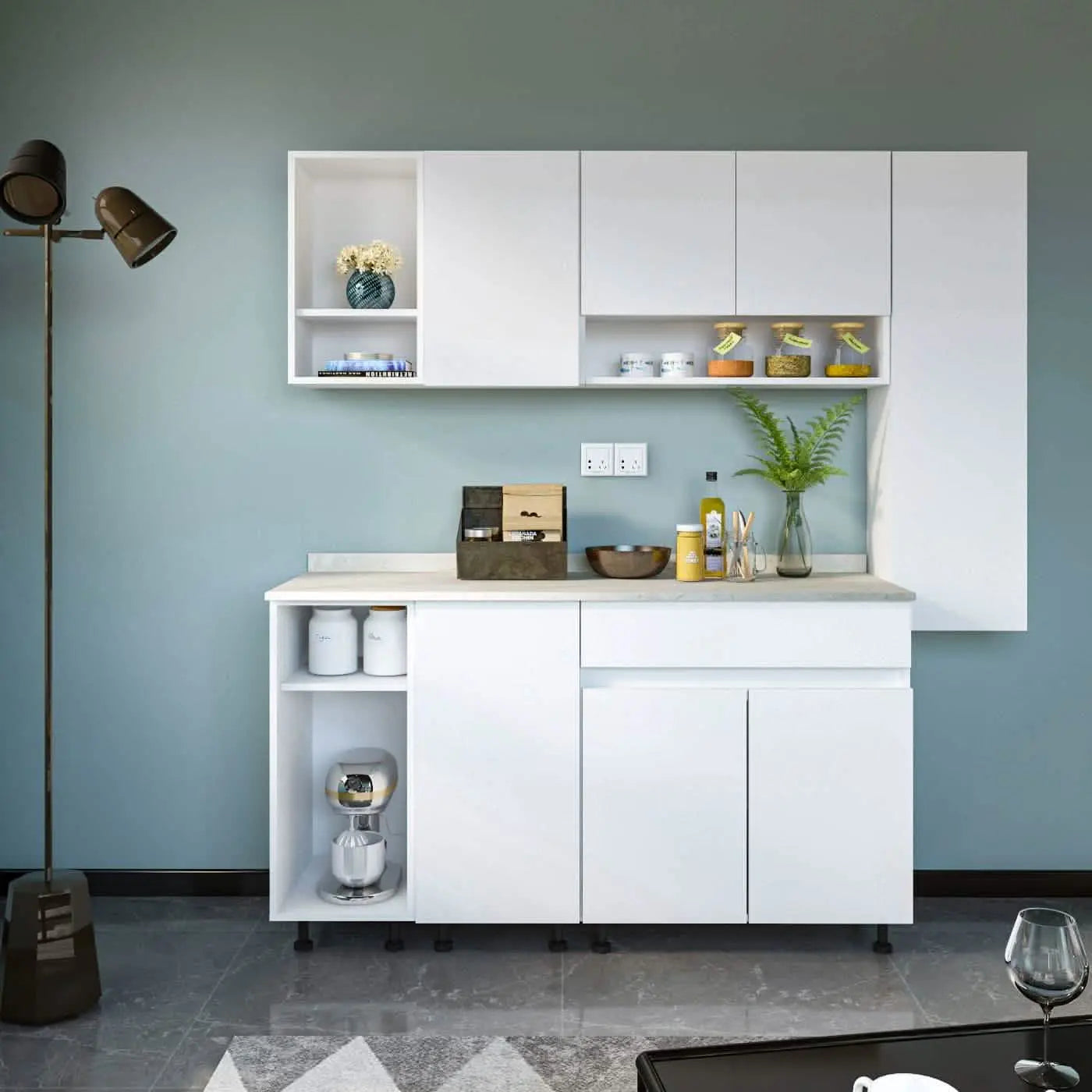 مطبخ ام دي اف، 3 قطع