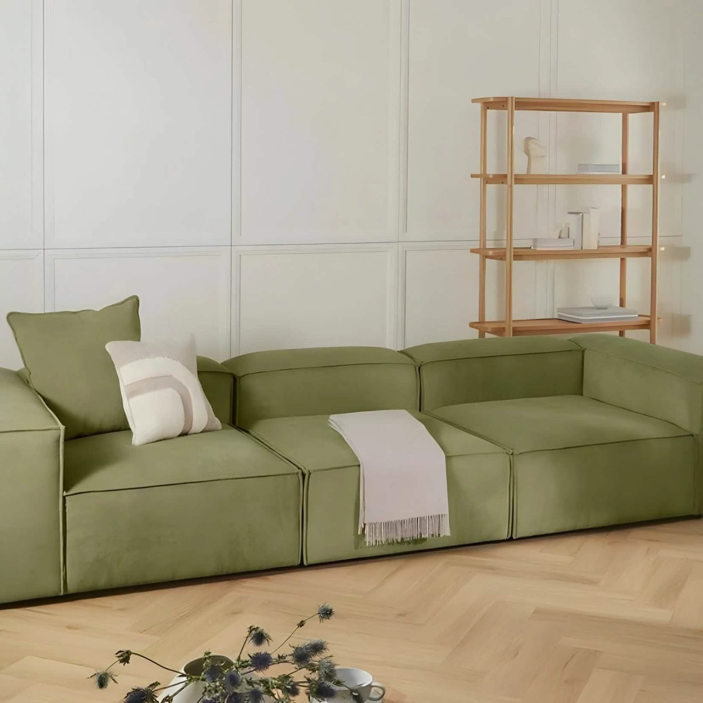 كنبة خشب طبيعي، 220*85*70 سم