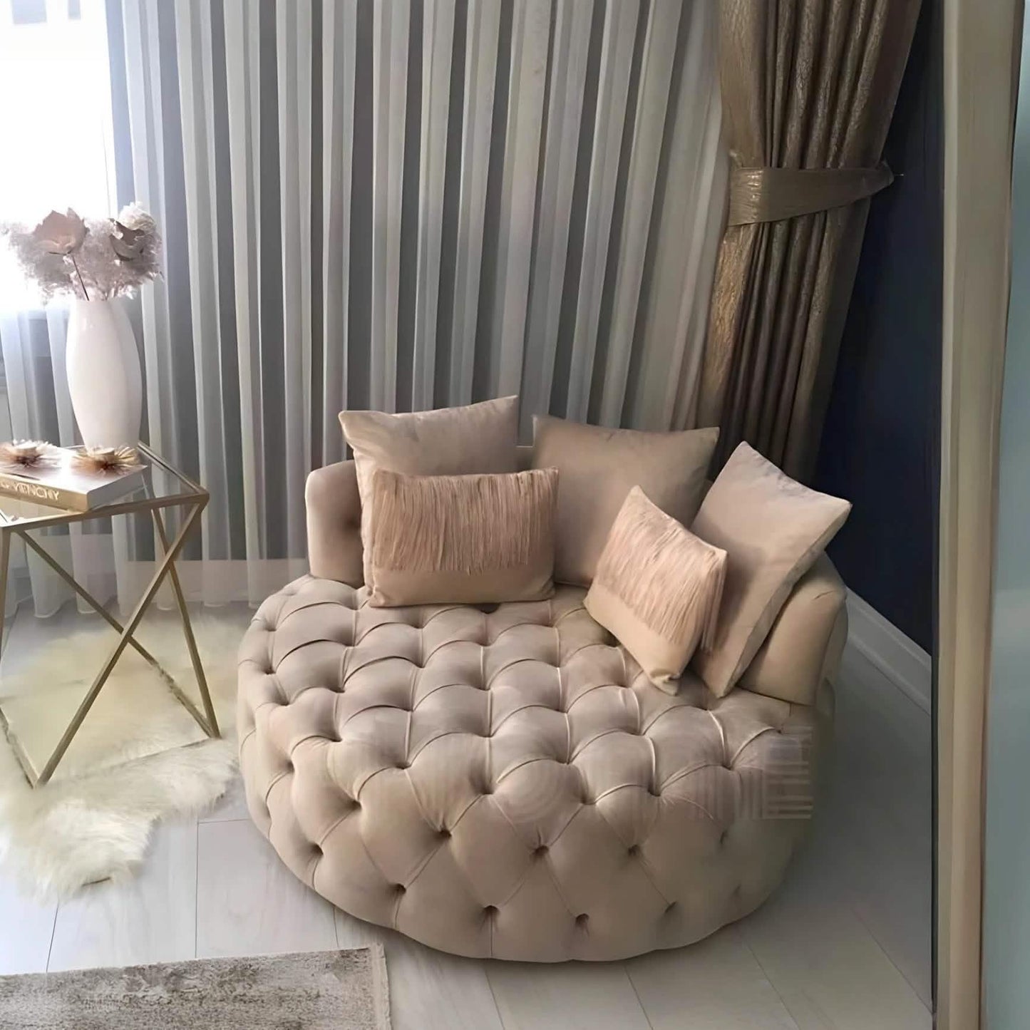 كرسي خشب طبيعي، 110*110*70 سم