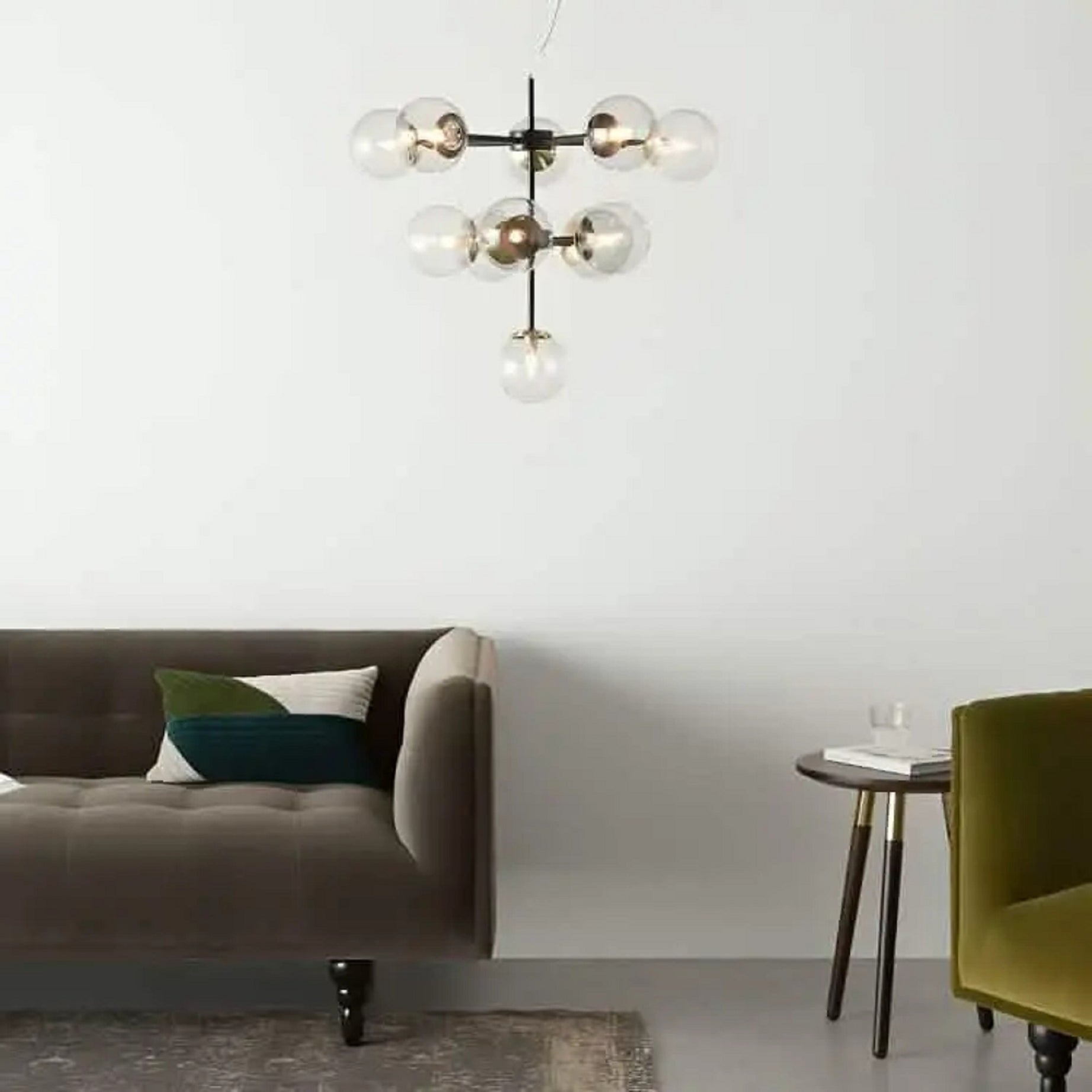 نجفة معدن و زجاج، 61*52 سم