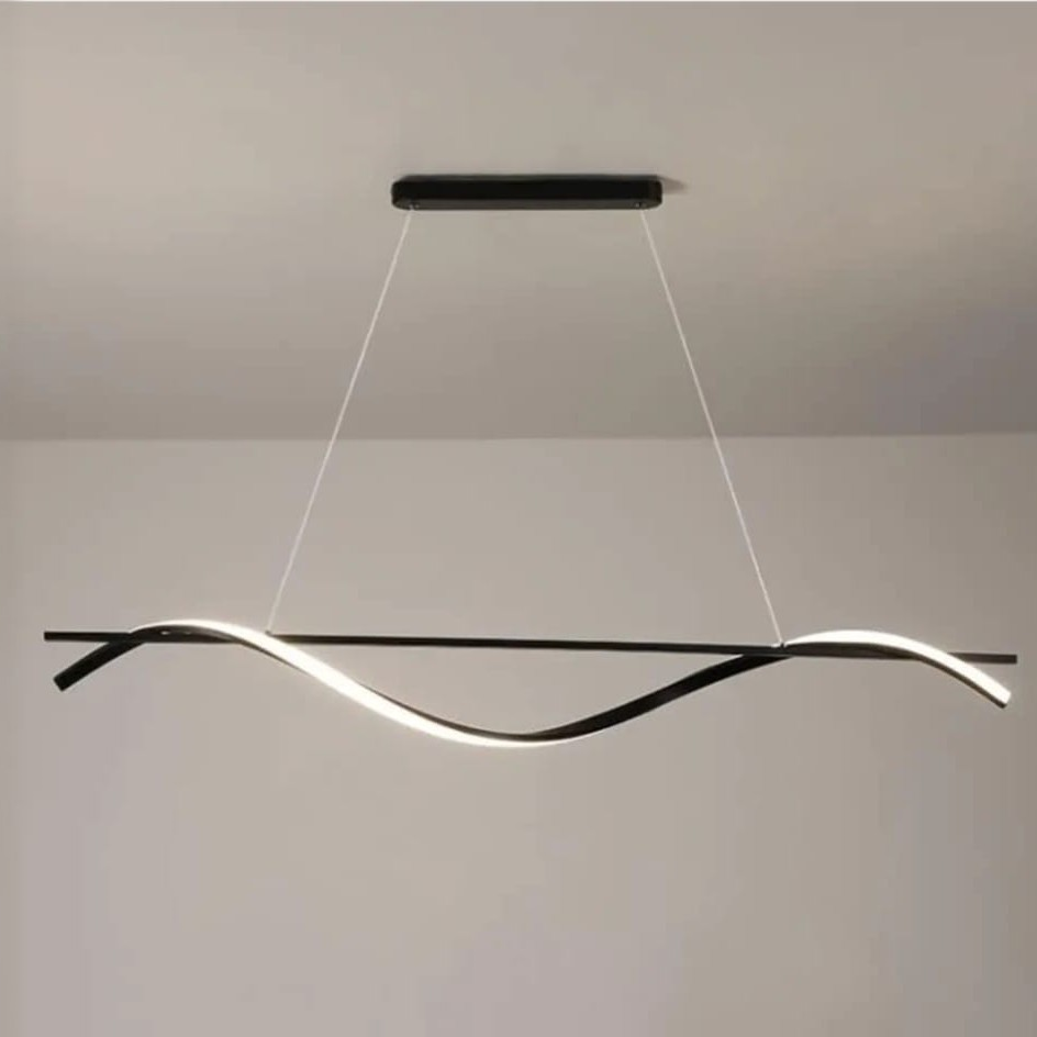 نجفة معدن و رابر، 100*75 سم- أسود