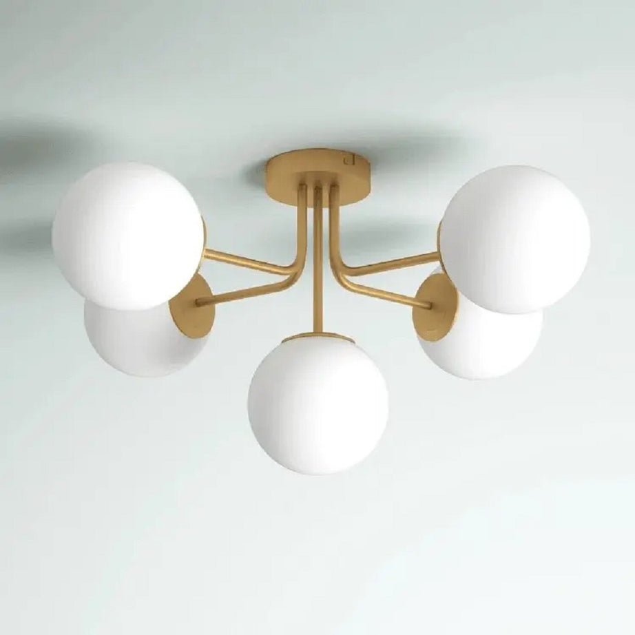 نجفة معدن و زجاج، 70*40 سم