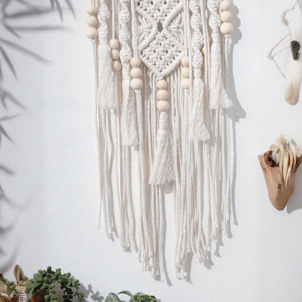 مكرمية حائط خشب، 35*85 سم