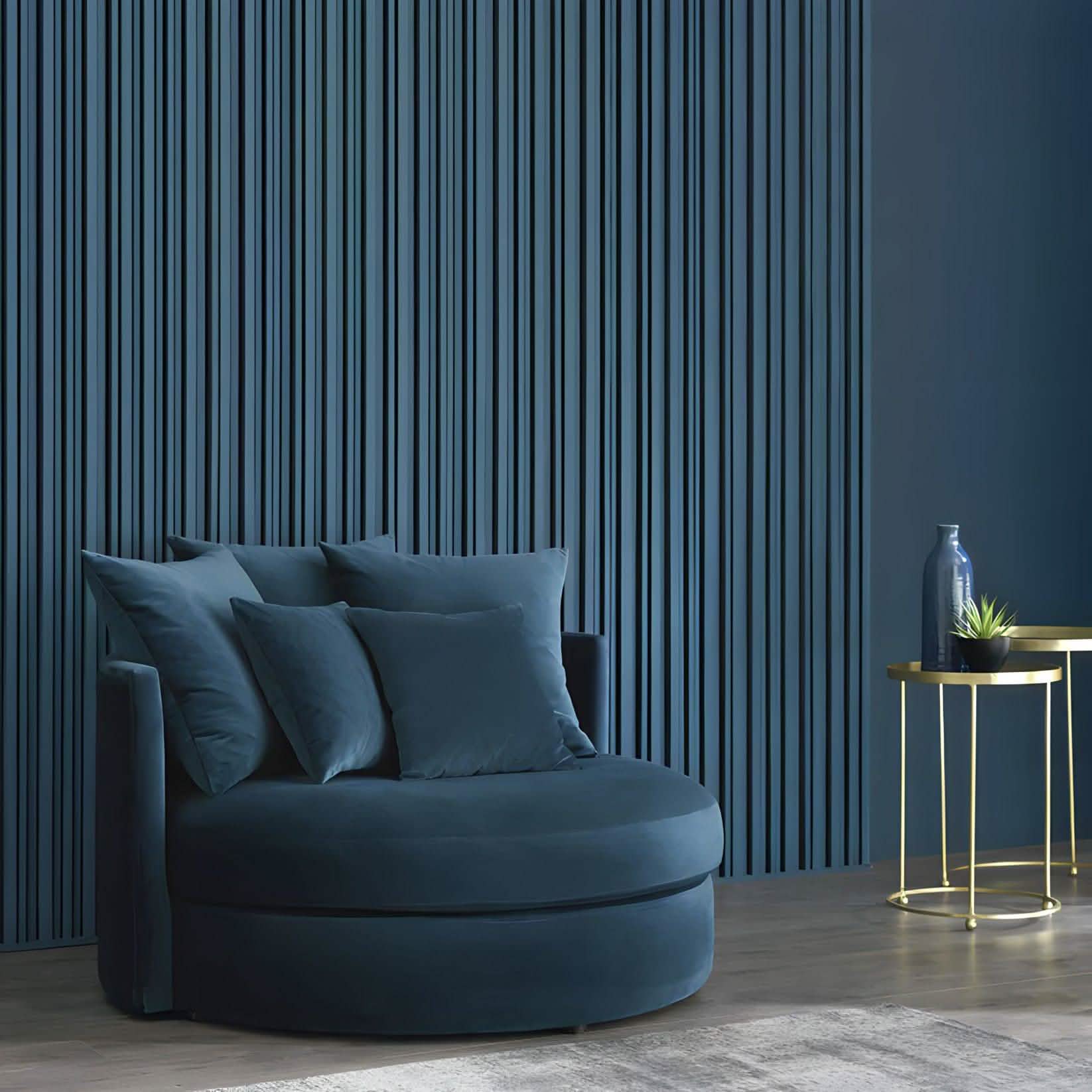 كرسي دائري خشب زان 85*85*75 سم - MAS49 - Homix