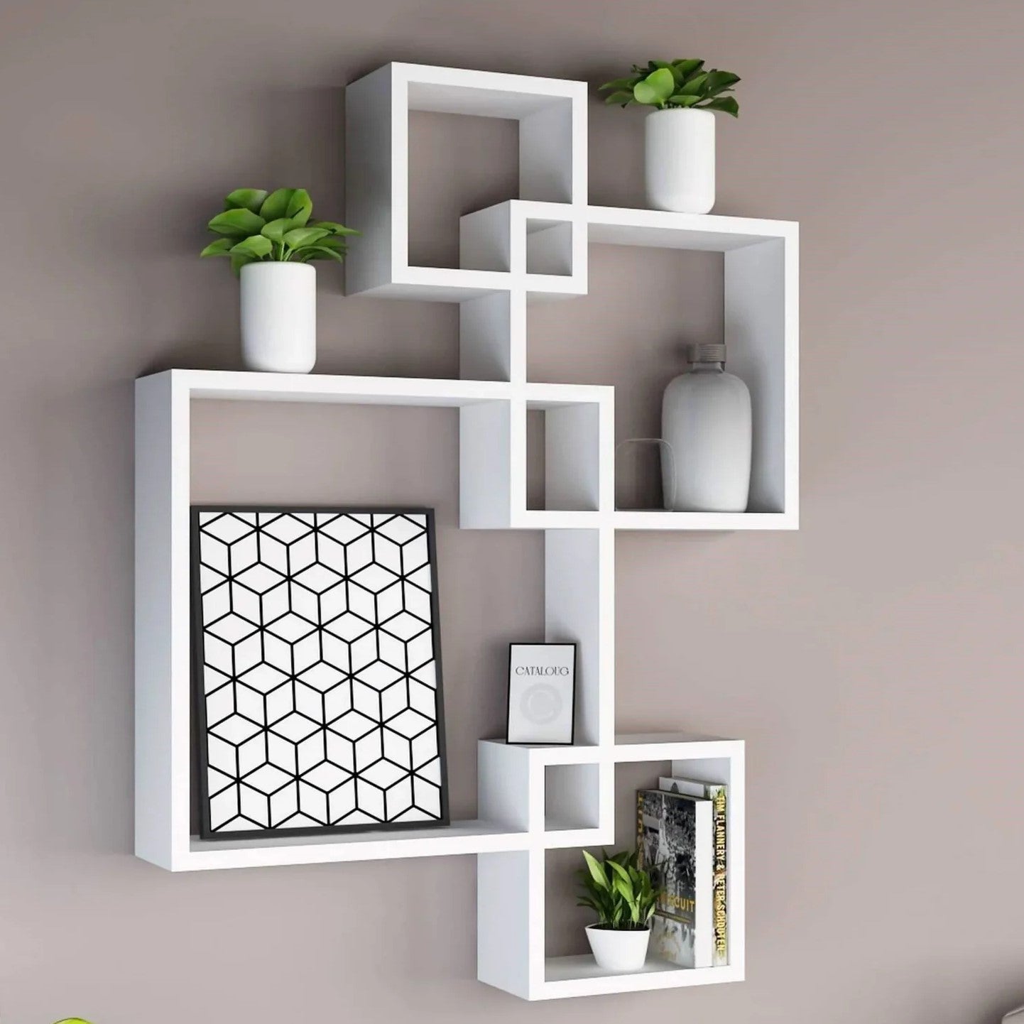 رف حائط ام دي اف، 72*12*110 سم