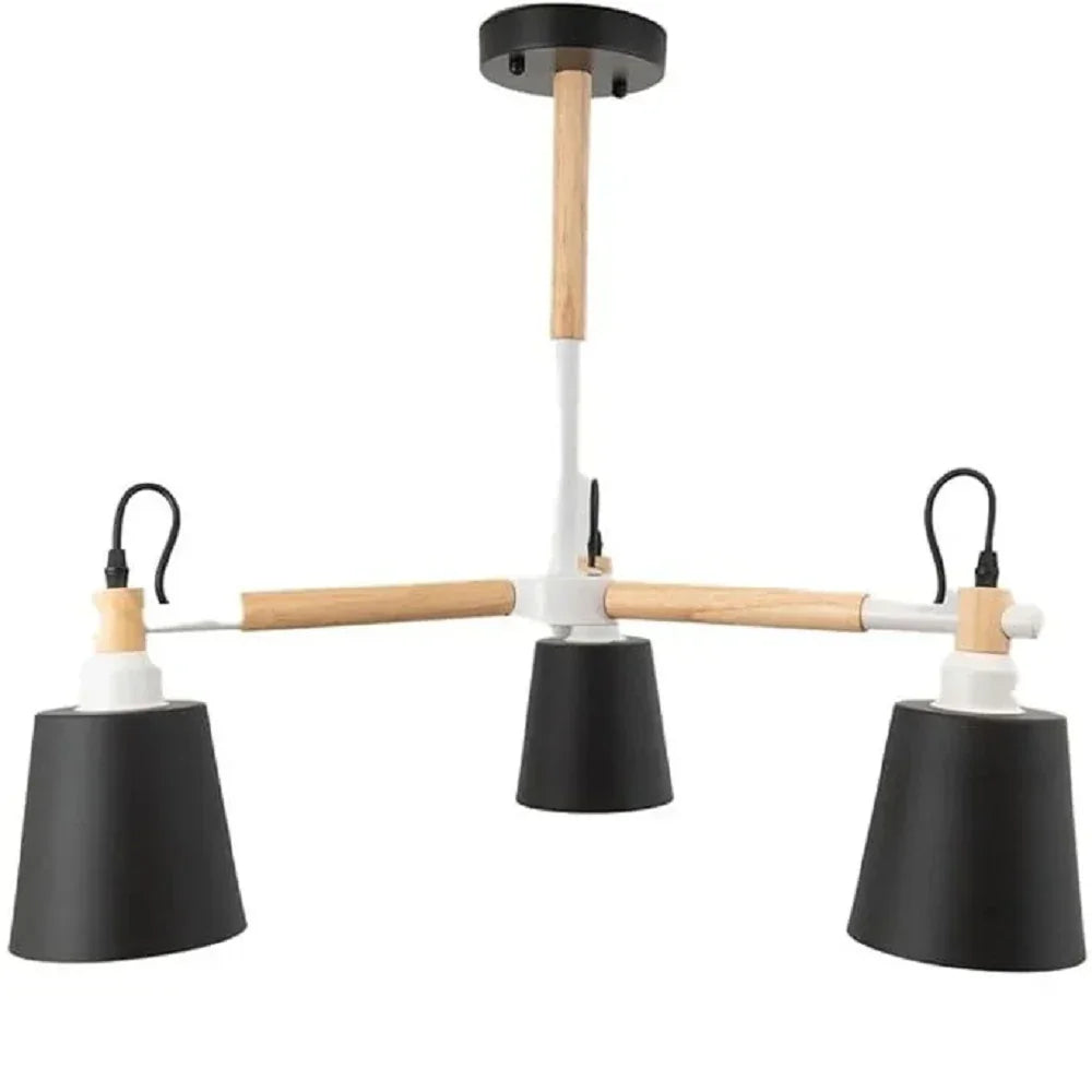 نجفة ستيل وخشب، 60*25 سم