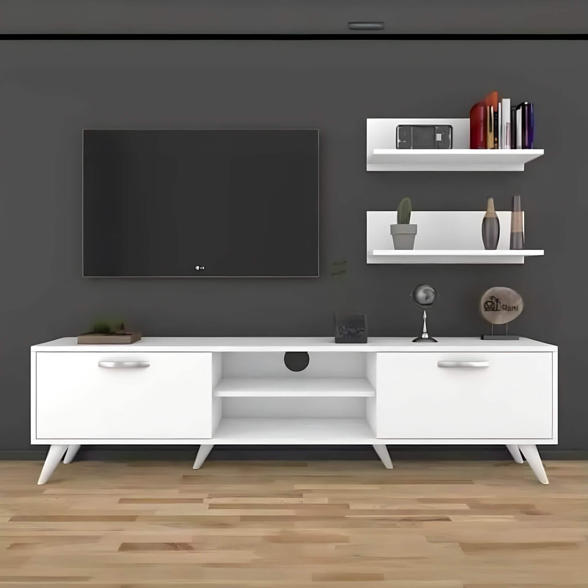 ترابيزة تليفزيون ام دي اف، 160*30*50 سم