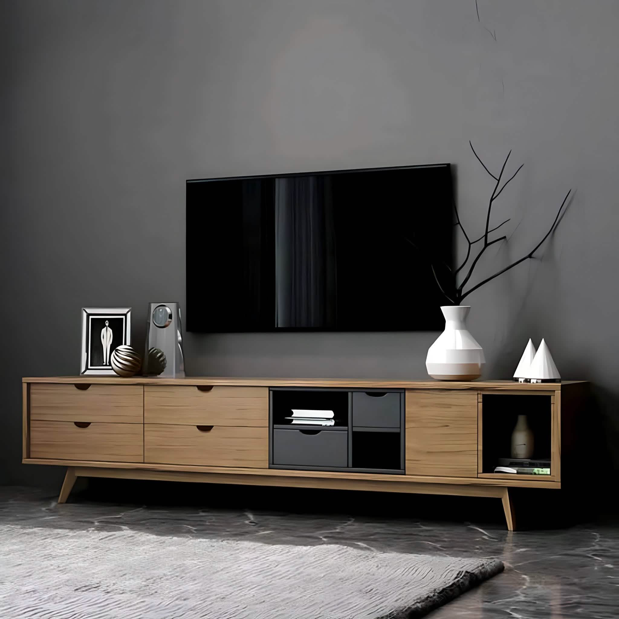 ترابيزة تليفزيون ام دي اف، 180*30*50 سم