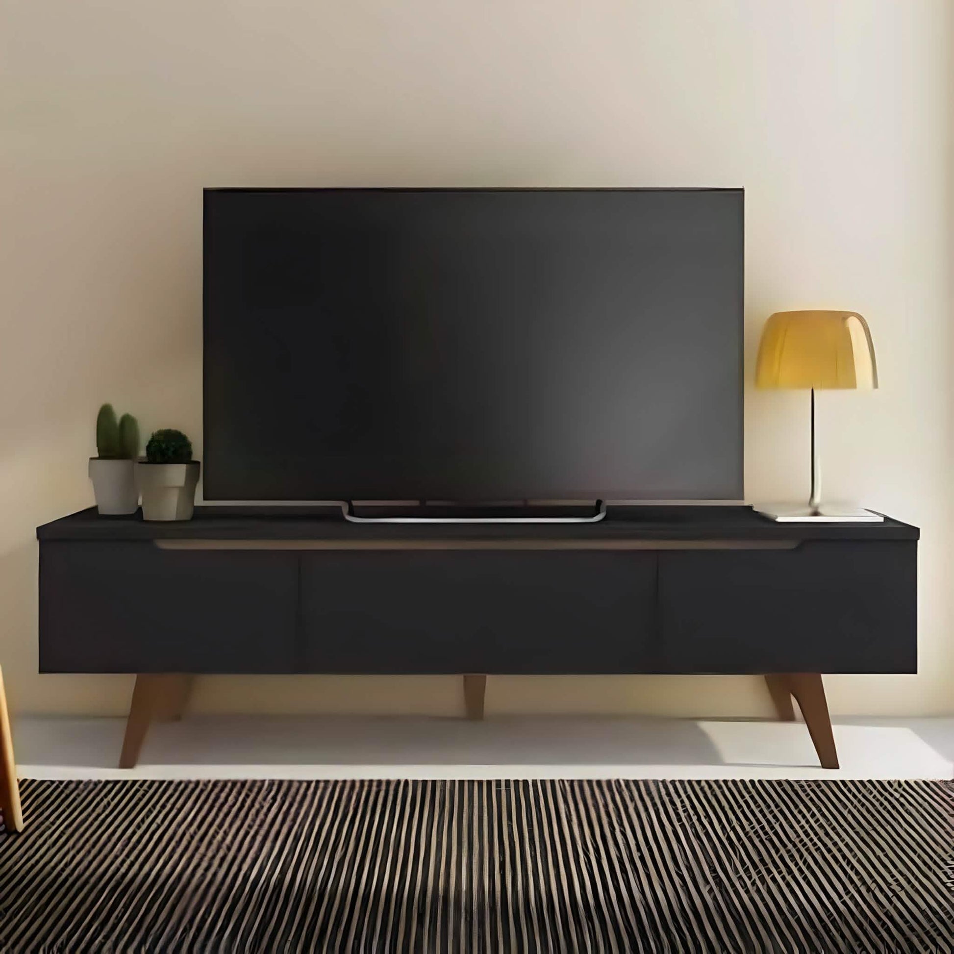 ترابيزة تليفزيون ام دي اف، 160*30*50 سم