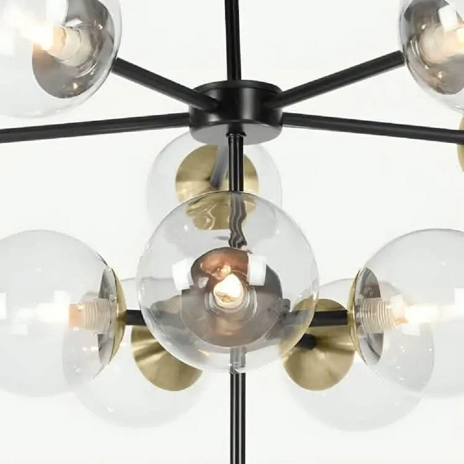 نجفة معدن و زجاج، 61*52 سم