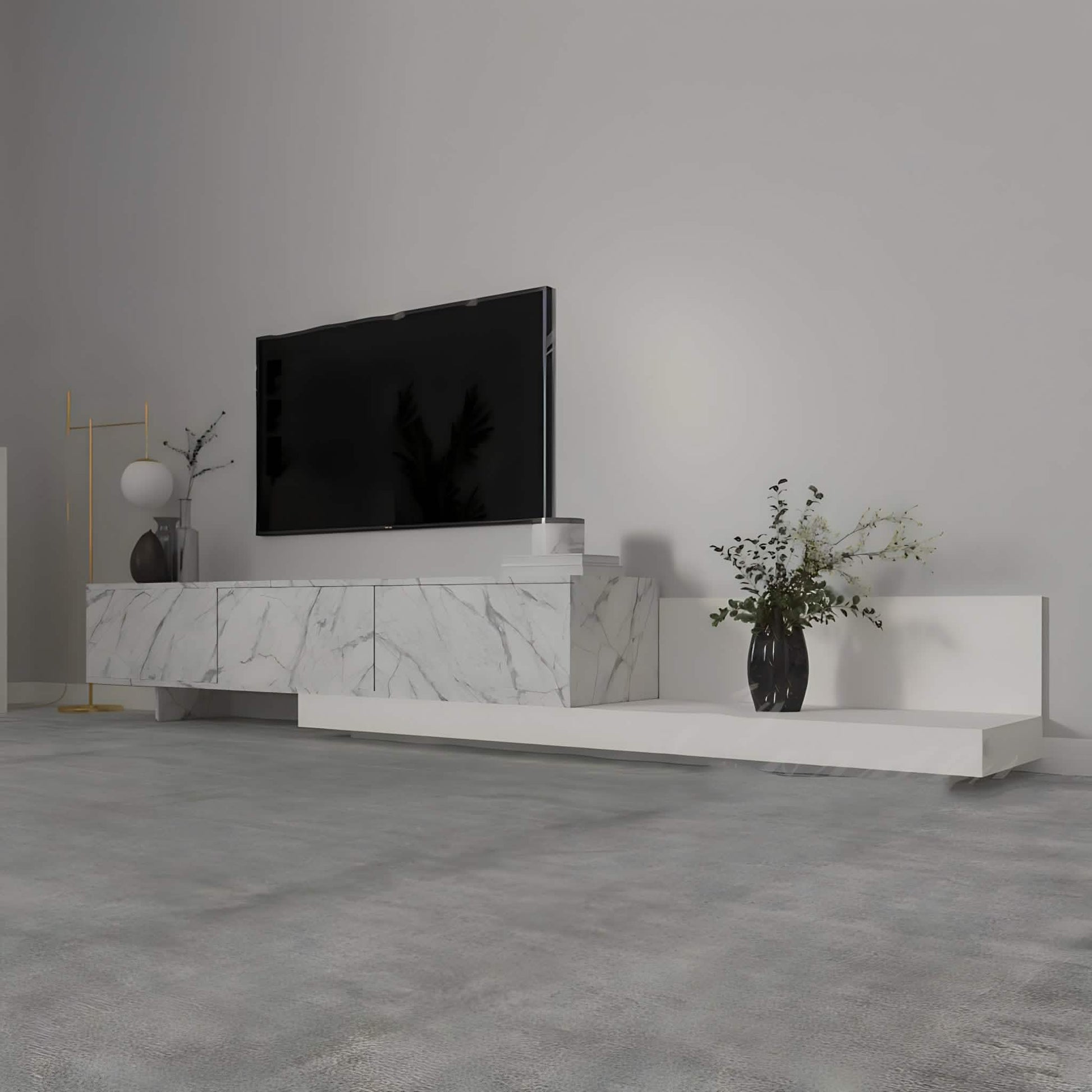 ترابيزة تليفزيون ام دي اف، 220*30*40 سم