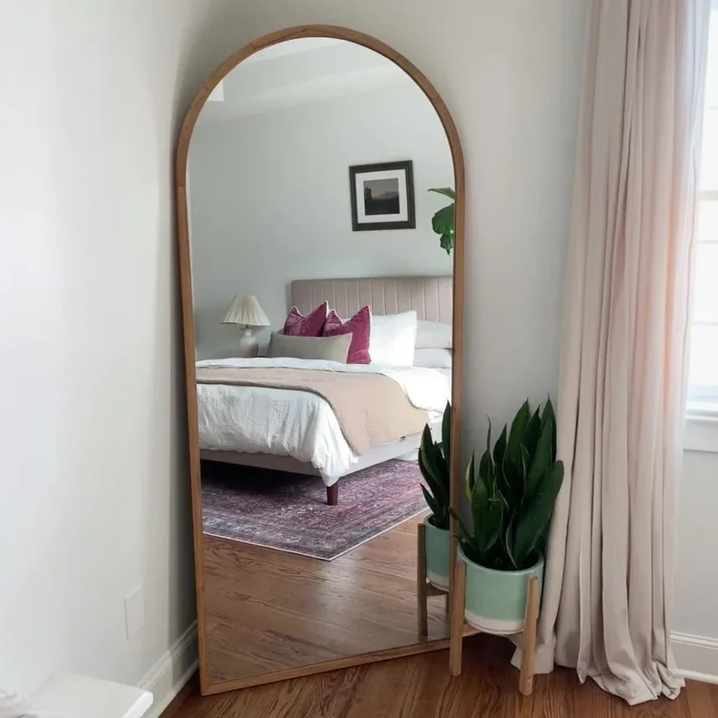 مرايا بإطار خشب ام دي اف، 55*2*165 سم