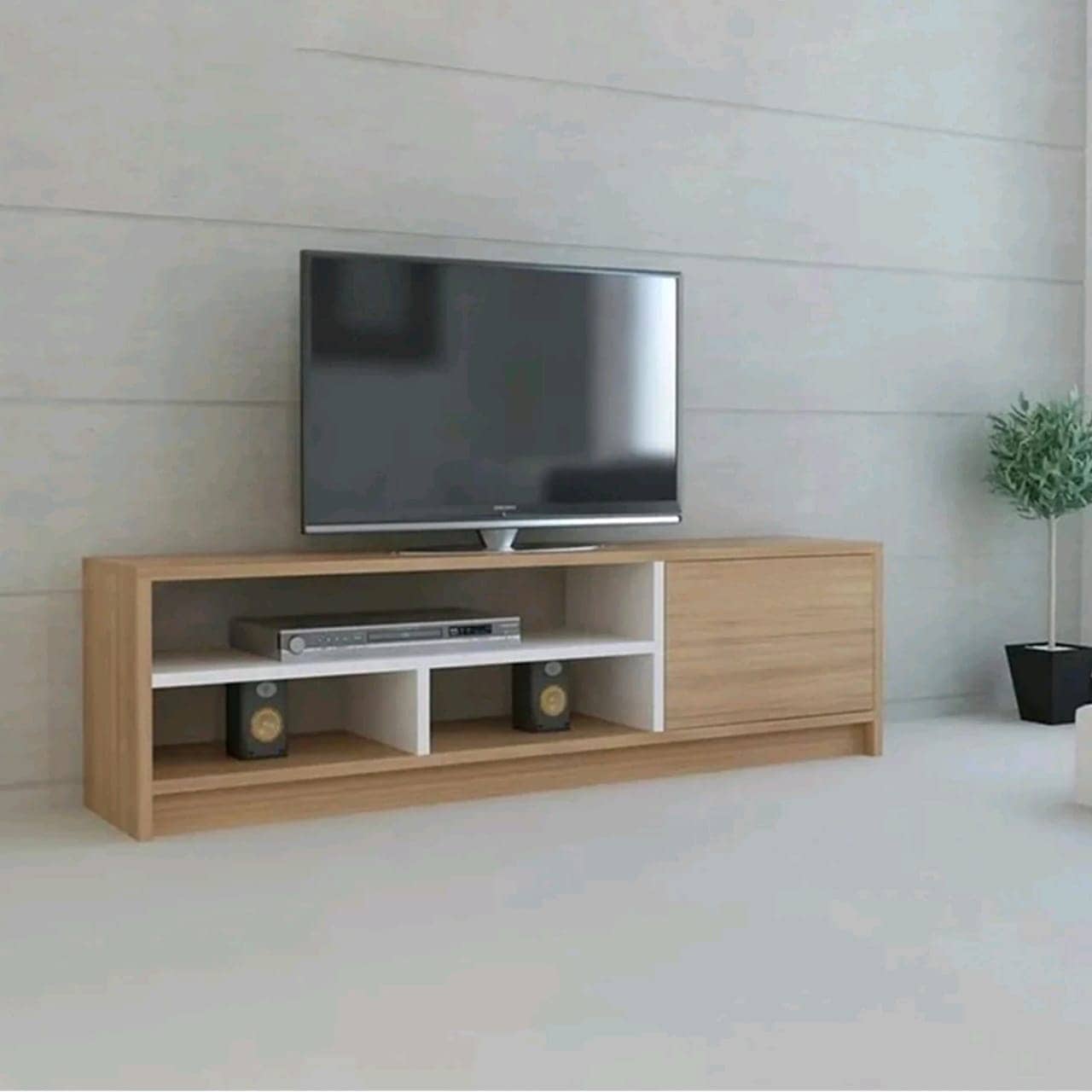 ترابيزة تليفزيون ام دي اف، 150*30*45 سم