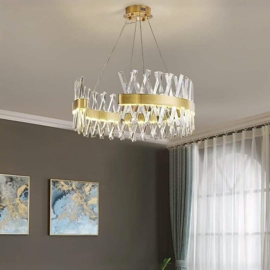 نجفة ستيل، 50*50 سم- ذهبي