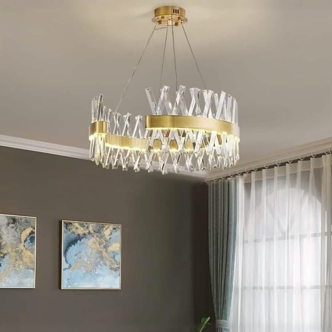 نجفة ستيل، 50*50 سم- ذهبي