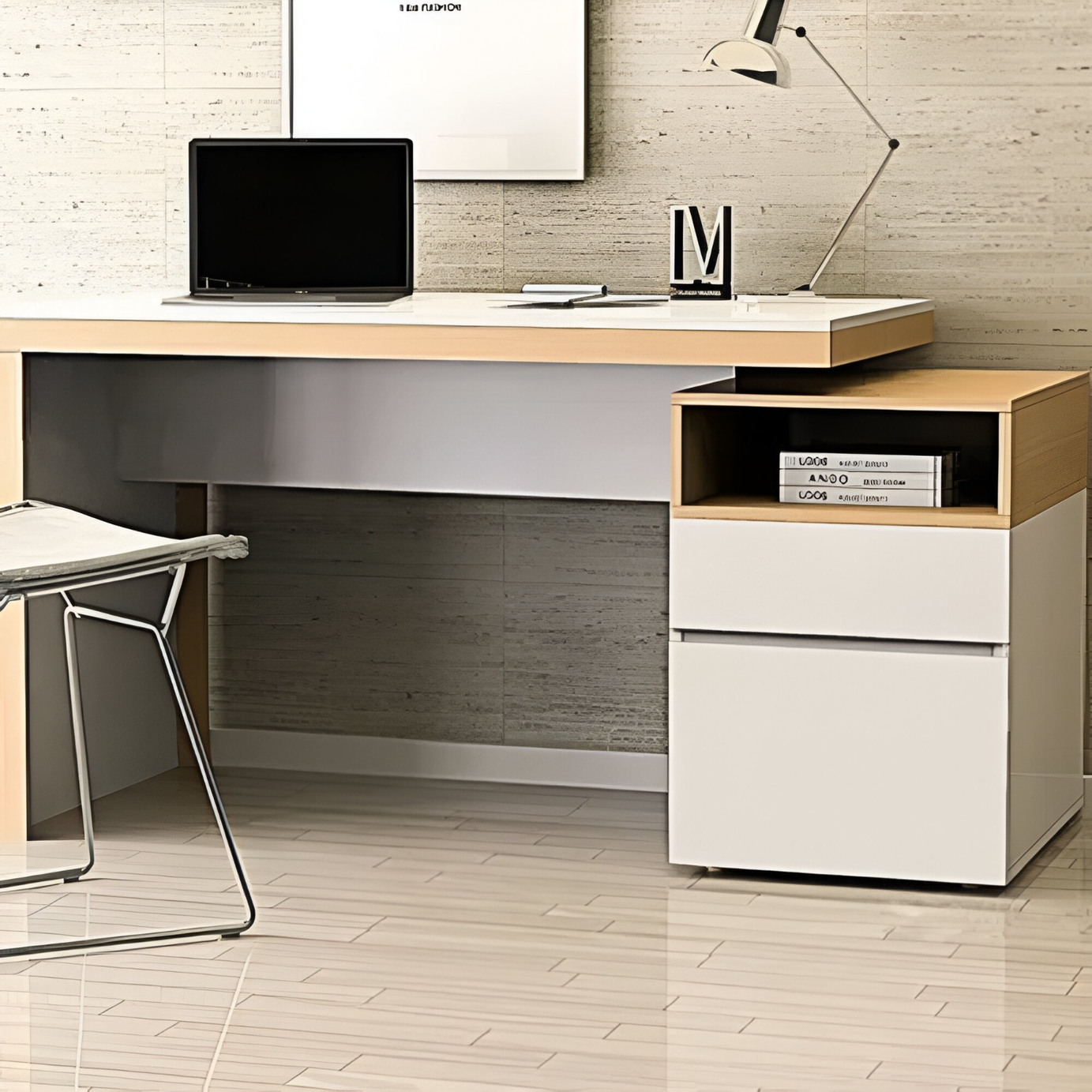 مكتب خشب ام دي اف، 120*60*75سم