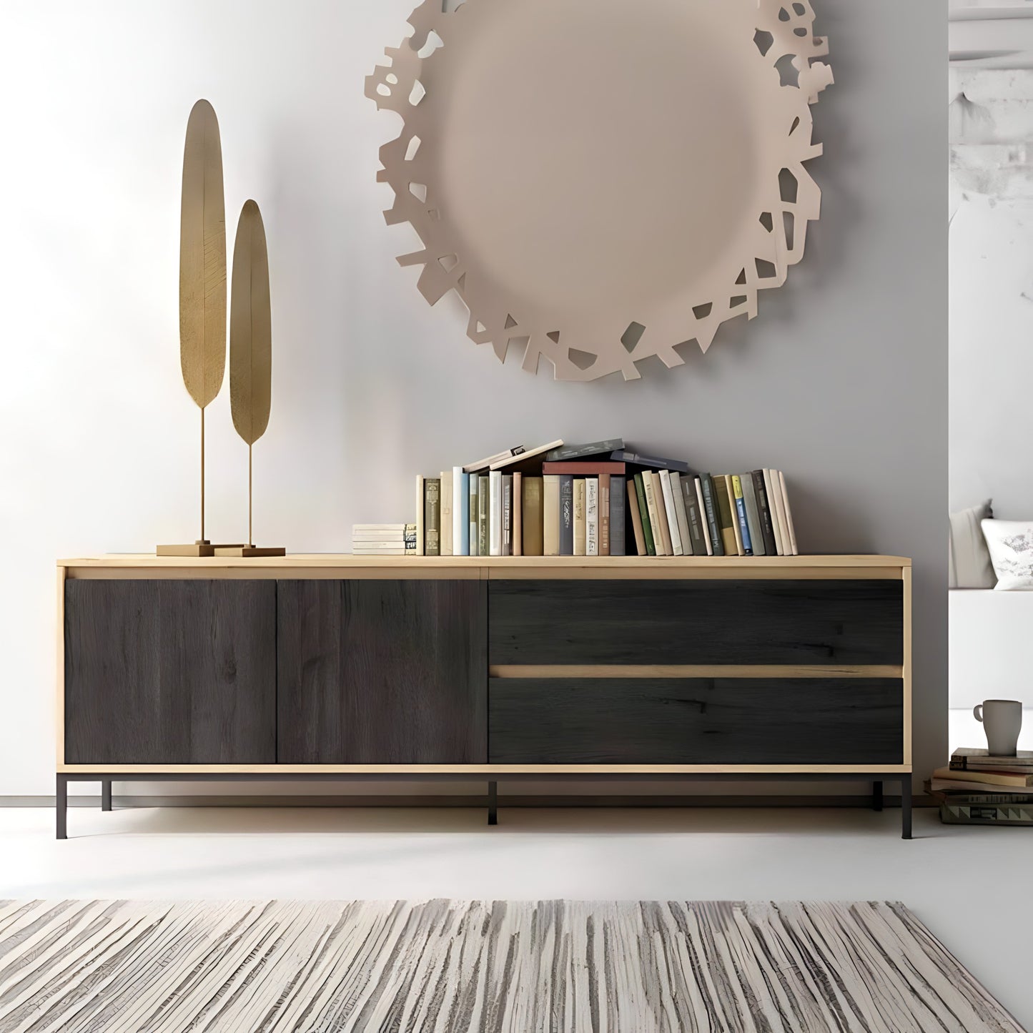 بوفيه خشب ام دي اف، 160*40*75 سم