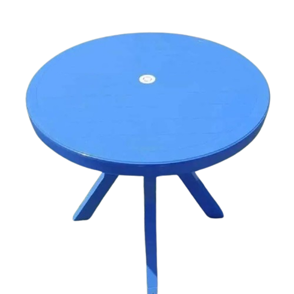 ترابيزة خارجية بلاستيك، 70*60 سم - أزرق