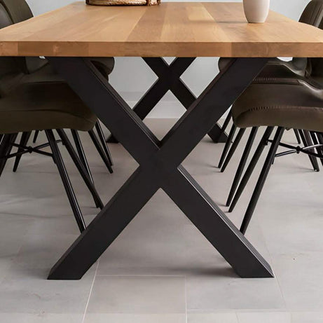 ترابيزة سفرة 80*180*80 سم - ROW11 Iron Wood