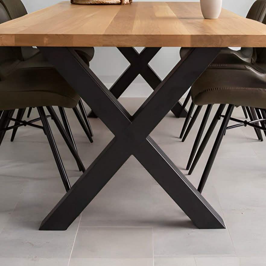 ترابيزة سفرة 80*180*80 سم - ROW11 Iron Wood