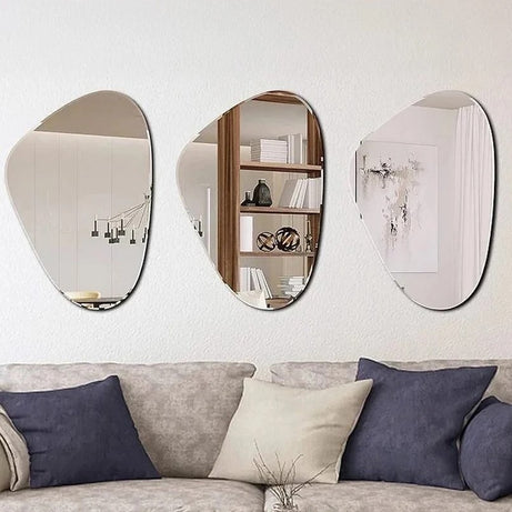 طقم مرايات حائط ام دي اف، 34*55 سم - 3 قطع